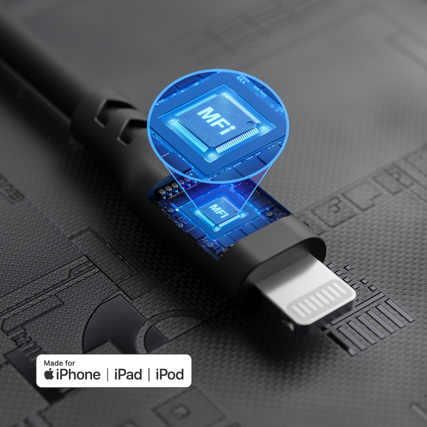 Silicone Charging Cable for iPhone [60W]